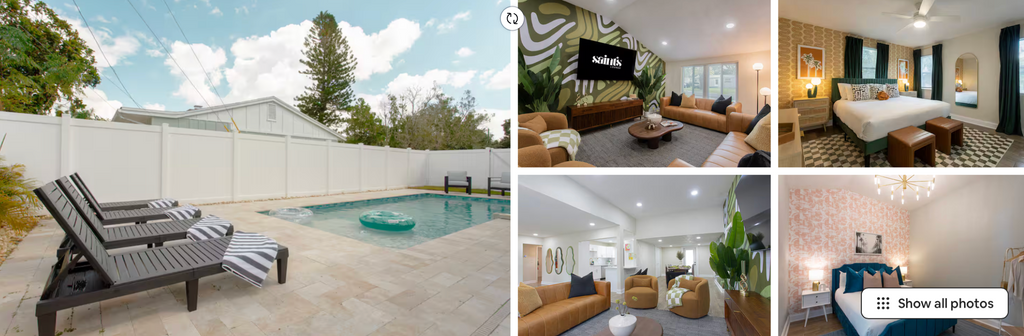 Saints Lounge bachelorette house St Pete sleeps 14