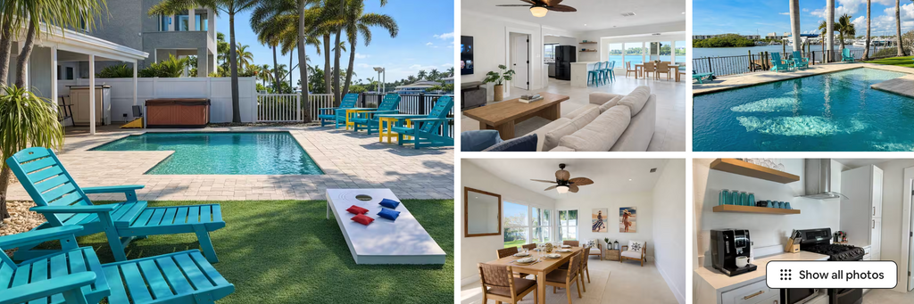 Mangrove Haven Waterfront bachelorette Airbnb St Pete sleeps 8