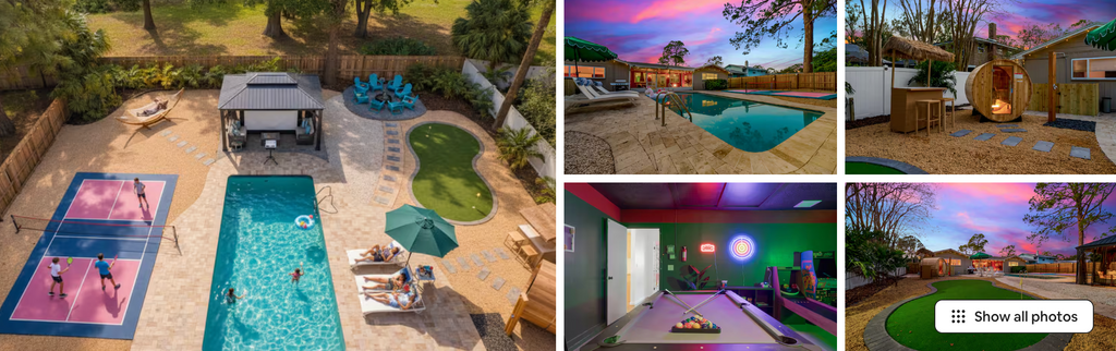 Luxe Experiences bachelorette Airbnb Seminole St Pete sleeps 11