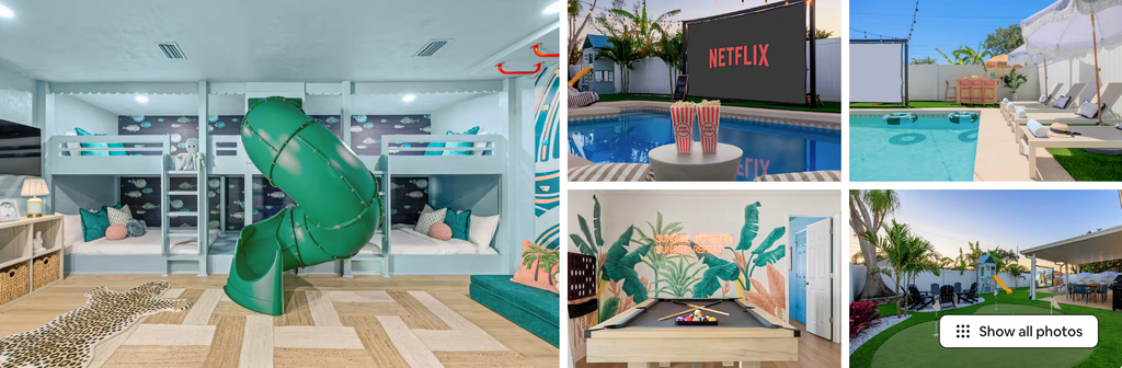 Sunset House bachelorette Airbnb Seminole St Pete sleeps 18